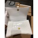 Blenciaga CRUSH SMALL CHAIN BAG CROCODILE EMBOSSED IN White 716351