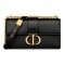 DIOR 30 MONTAIGNE EAST-WEST BAG WITH CHAIN 9334 Black Calfskin
