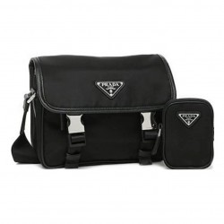 PRADA Re-Nylon and Saffiano leather shoulder bag 2VD034