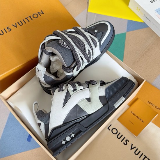 Louis Vuitton Skate Sneaker size 36-46 Double Laces Anthracite Grey